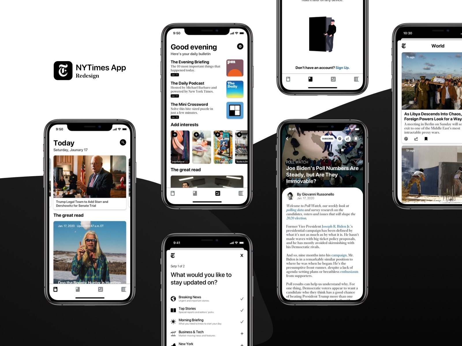 The New York Times App Redesign Concept by Dennis Bondarenko on Dribbble