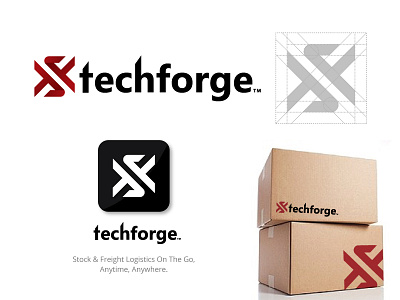 Techforge brand development freight logistics logo logodesign logotype monogram tech