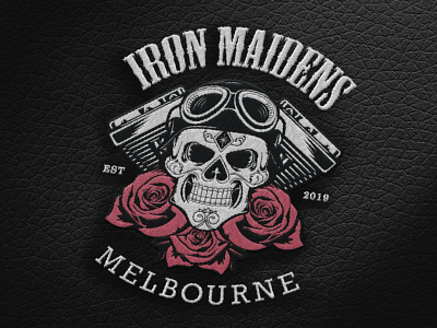 Iron Maidens MC Patch Logo club logo motorcycle vector vector art
