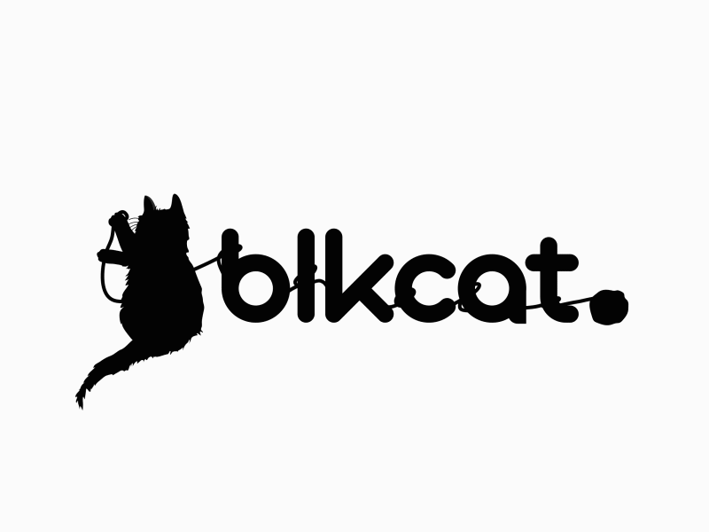 Blkcat knitwear logo after effects apparel cat logo knitwear logo animation motion graphics