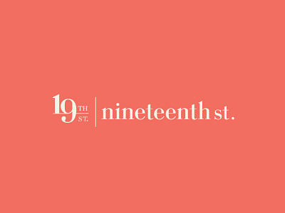 Nineteenth St australia branding clothing brand designer logo logotype number 19 streetwear typogaphy