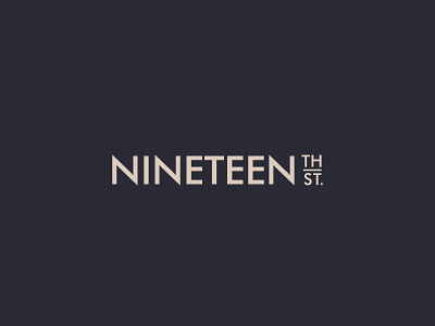 Nineteenth St. Logo v3 australia brand branding clothing logo street streetwear typography vector