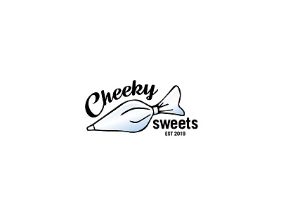 Cheeky Sweets Logo Final australia brand identity cake shop cakes cupcakes logo logotype piping bag symbol typogaphy