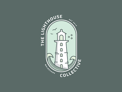 The Lighthouse Collective art badge logo coastal collaboration icon illustraion lighthouse logo logo symbol vector art