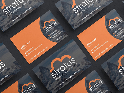 Stratus Business Cards branding business business cards cards design designer graphic style typography vector