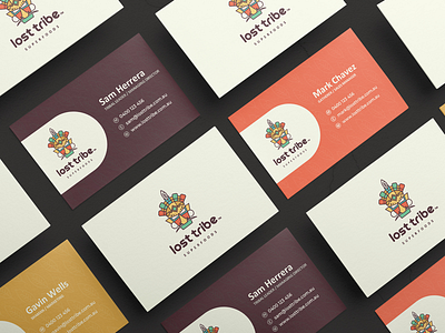 Lost Tribe card designs branding business cards health food illustration logo strategy vector