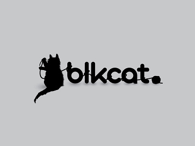 Blkcat Logo australia black brand branding cat custom lettering design icon illustration illustrator logo logo design yarn