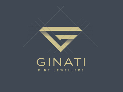 Ginati Fine Jewelers - Final brand identity jewellery jewelry mark monogram simple logo simplistic symbol