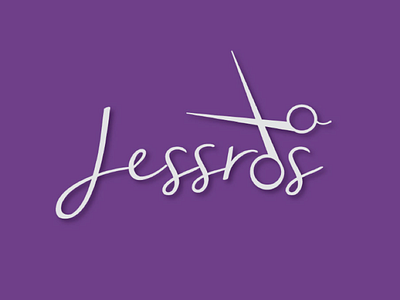 Jessros Hair stylist logo branding hair logo salon scissors style symbol vector