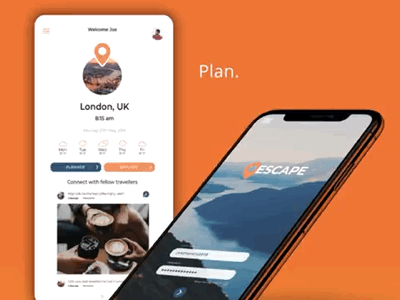 Escape App promo design escape explore motion promotion travel