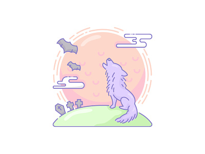 Wolf Halloween design graphic icon icons illustration logo ui vector