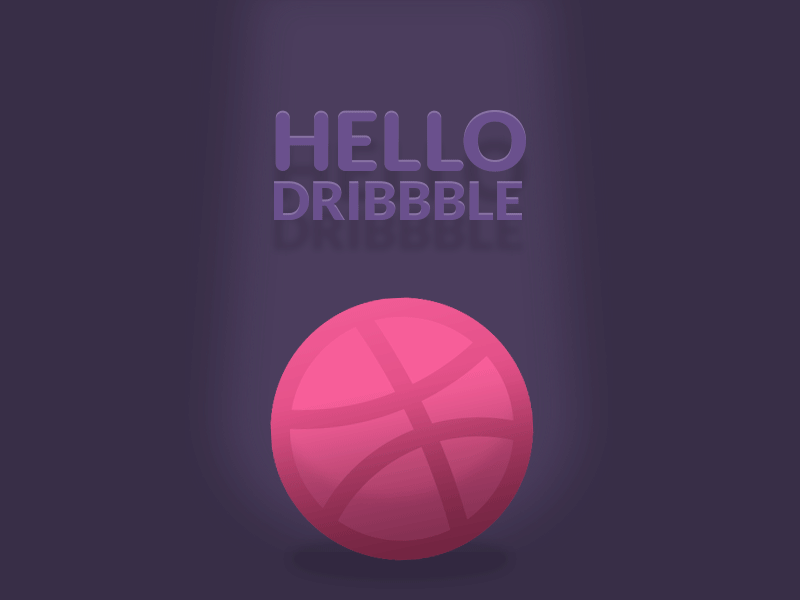 Hello Dribbble! animation first shot