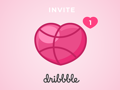 Dribble invite design dribbble graphic icon invite shot vector