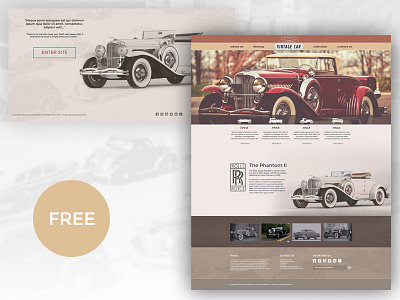 Free Vintage Car Template