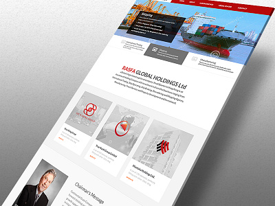 Corporate Website corporate flat services white