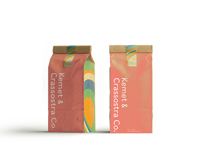 Kemet & Crassostra Co. Coffee branding coffee colorful design illustration logo minimal packagedesign packaging packaging design typography