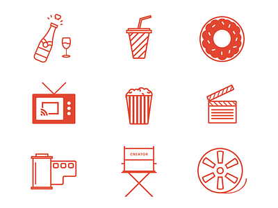 Movie / Cinema Line Icons