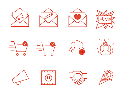 Newsletter Line Icons email icons newsletter success vip