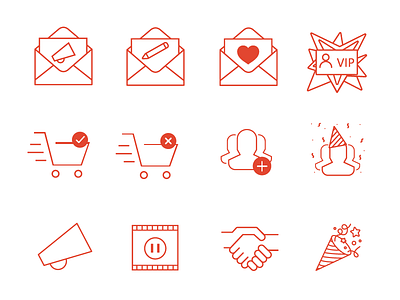 Newsletter Line Icons