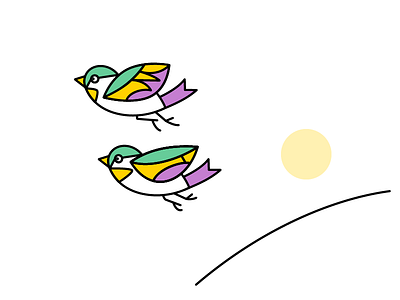 Confident Bird birds confidence flying illustrations minimal thick strokes