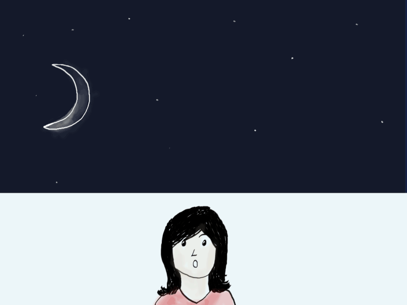 My Actions Are Dictated By The Phase Of The Moon animation debut handdrawn illustration lyrics moon music