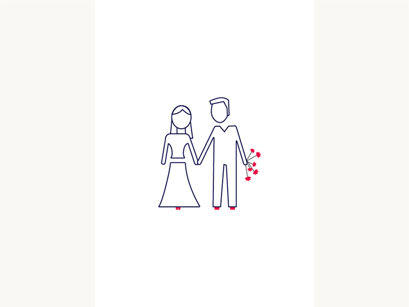 Give Me The Roses While I Live art couple design gif graphic design illustration love outline roses save the date visual design