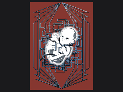 Industrial baby adobe photoshop cartoon character design digital art graphic illustration illustrator poster