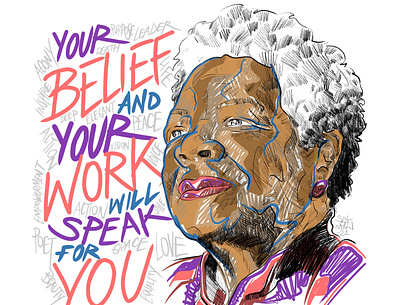 M. Angelou art clean design icon identity illustration illustrator lettering logo vector