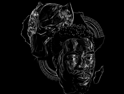The Black Panther! art brand branding clean design icon identity illustration illustrator logo