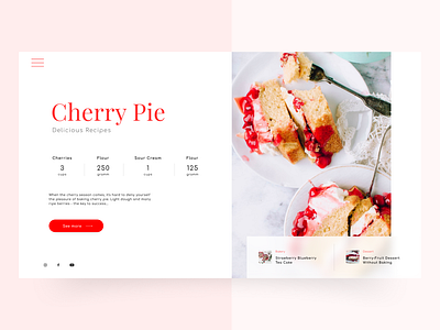 Cherry Pie Webdesign Recipe Page design food site ui ux web webdesig website