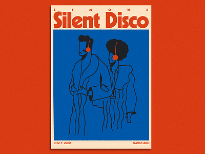 Silent Disco x barStudio adventure branding design doodles gigposter illustration lettering outdoor print typography vintage