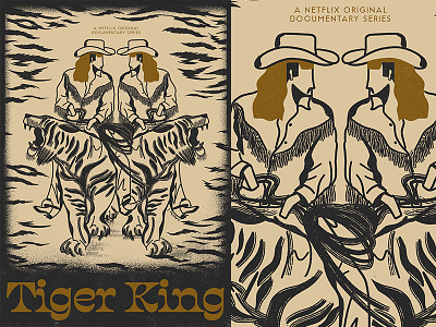 Tiger King adventure branding design doodles graphics illustration lettering movieposter movieseries print tigerking typography vintage