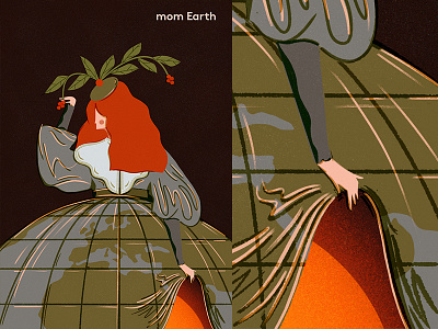 Mom Earth branding design doodles earth ecology gigposter illustration illustrator logo print savetheplanet typography