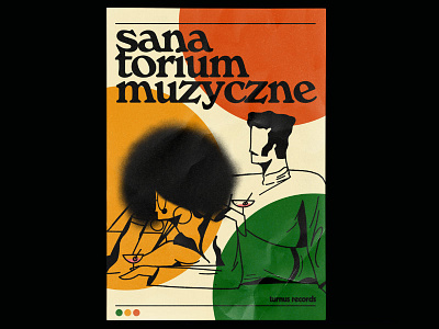 Sanatorium muzyczne x print branding design illustration line poster print procreate typography vintage