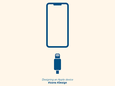 iPhone X and charger flat design
