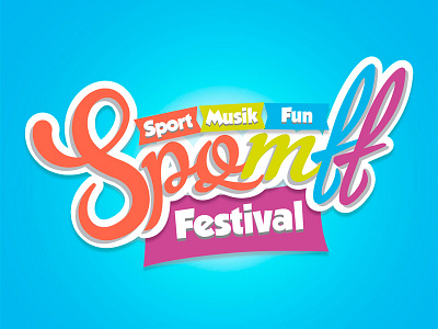 SPOMFF - Logo branding festival fun heart designs logo matthias gögel music sport type
