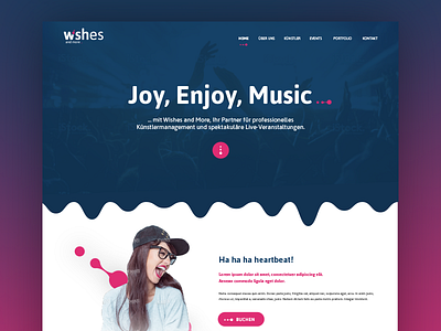 Wishes … branding design landingpage music portfolio screen ux web webdesign website wishes