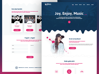 Wishes … - Part 2 branding design landingpage music portfolio screen ux web webdesign website wishes