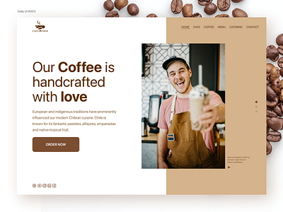 Daily UI 003 003 coffeeshop daily ui daily ui 003 dailyui dailyui 003 dailyuichallenge landing page landing page design landingpage webdesign