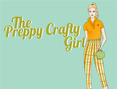 The Preppy Crafty Girl Logo adobe illustrator brand brand identity branding design illustration logo logo design logos procreate