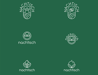 Logo concept "NachTisch" case study concept conceptual design dessert fruit green greens logo logo design logodesign logofolio logos logotype nutrition science study vegetable white