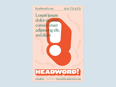 Headword Poster blue branding design exclamation exclamation point headword logo pink points poster red typography