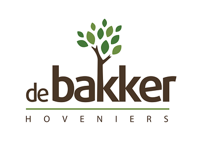 Bakker Hoveniers branding gardener gardening logo