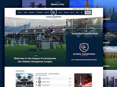 Global Champions Tour horse horseriding layout photography sport ux webdesign