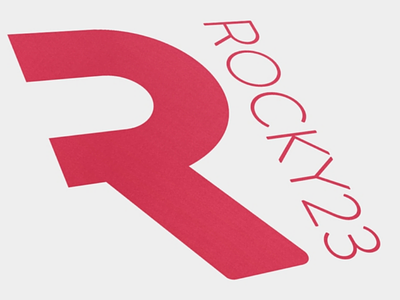 Rocky 23 logo graphic design illustrator logo red