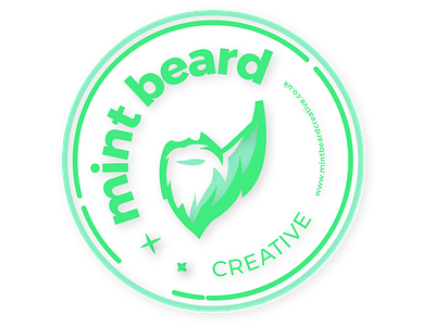 Mint beard creative coaster agency canterbury design graphic design logo sticker mule web design