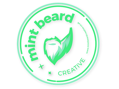 Mint beard creative coaster