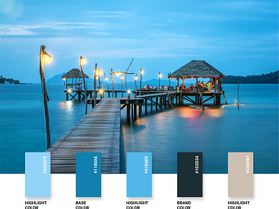 Color Palette blue brand identity collage color palette