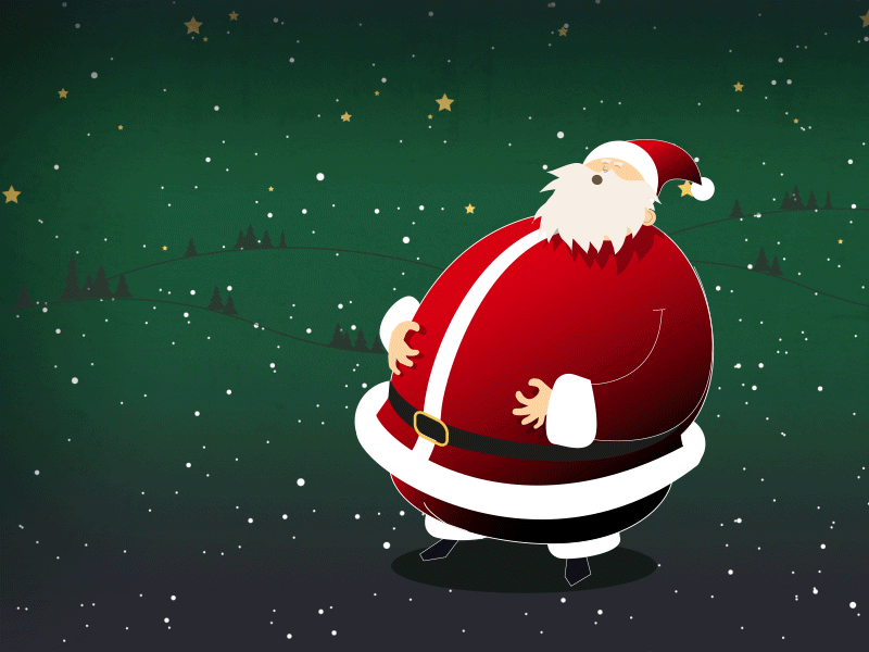 Happy Santa !!! animation christmas happy holidays illustration motion graphics noel pere noel santa claus