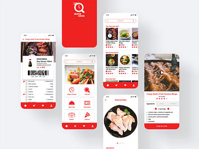 QUICK COOK - Prototype Mobile App for Millennial Moms cooking app food app foodie interaction design millennials product design toronto uidesign ux desgin